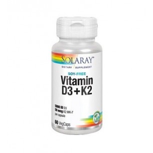 Solaray Vitamina D3 + K2 60...