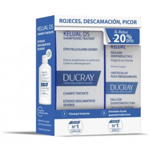 Pack Ducray Kelual DS Champú Tratante + Emulsión Facial Queratorreductora
