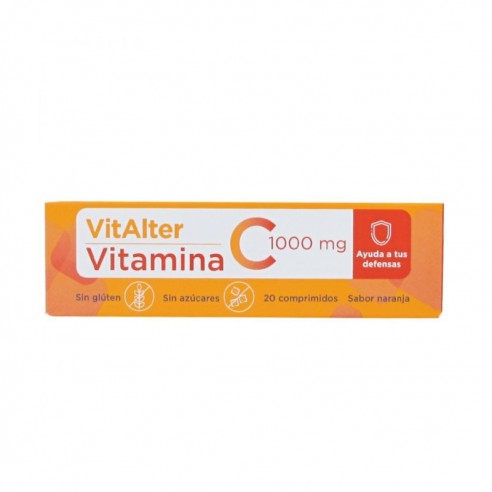 VitAlter Vitamina C 1000mg Sabor Naranja 20 Comprimidos Efervescentes