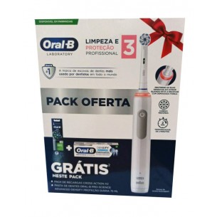 Pack Oral-B Cepillo Electrico Limpieza Profesional 3 + Pasta Dental Densify + 2 Recambios Cross Action