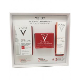 Cofre Vichy Liftactiv Sérum Retinol + Crema Collagen Protocolo Antiarrugas